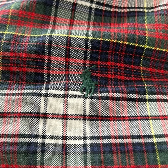 POLO Ralph Lauren Men's Button Down Shirt Red Green Plaid Classic Fit Size Med - Picture 4 of 7